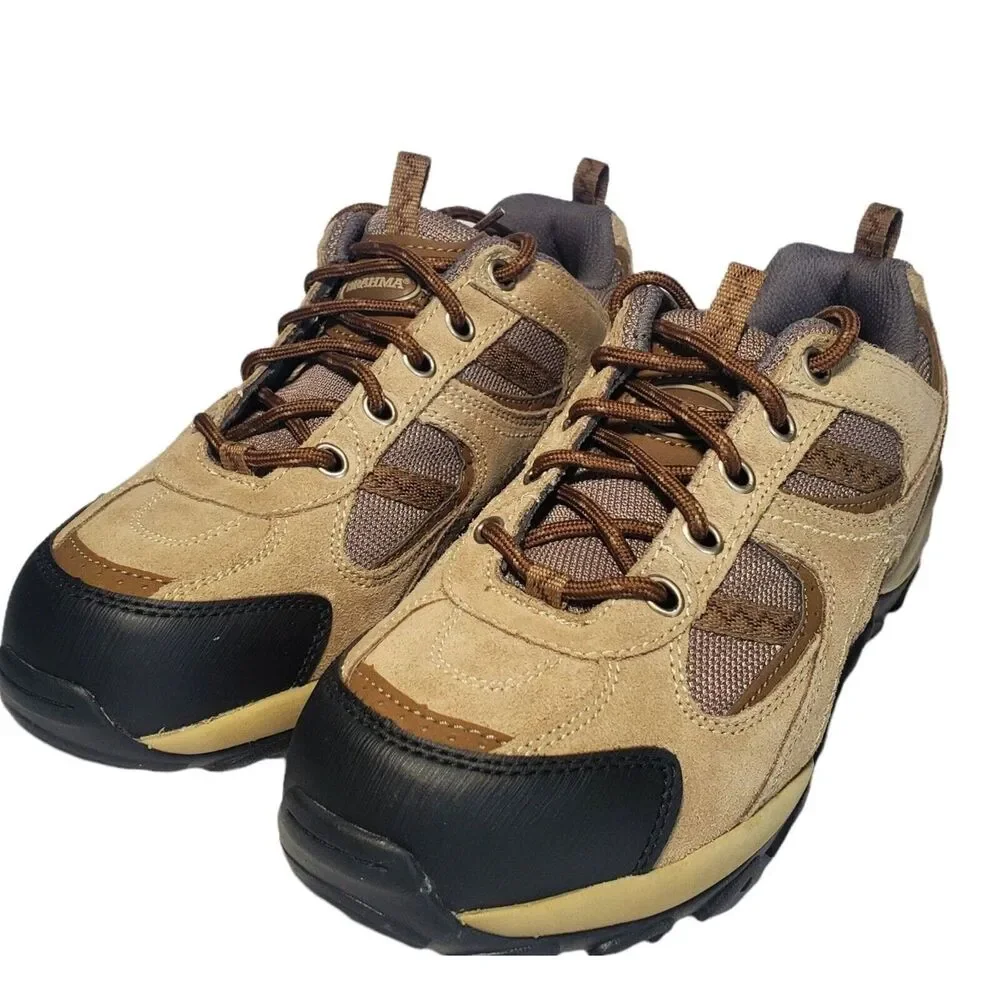 Brahma Rose For Her Steel Toe Shoes Womens 8 Leather Upper Khaki Workwear